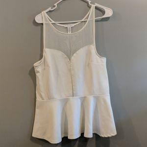 White Peplum top